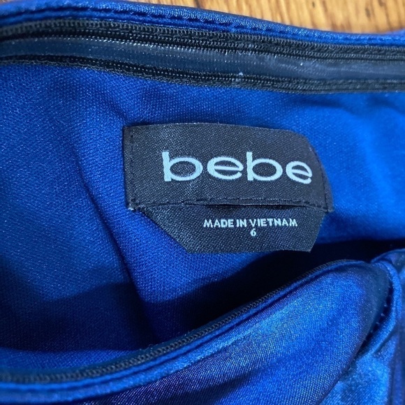BEBE Women’s Blue Solid Fit And Flare Dress Size 6 NWT!!! - Picture 10 of 10